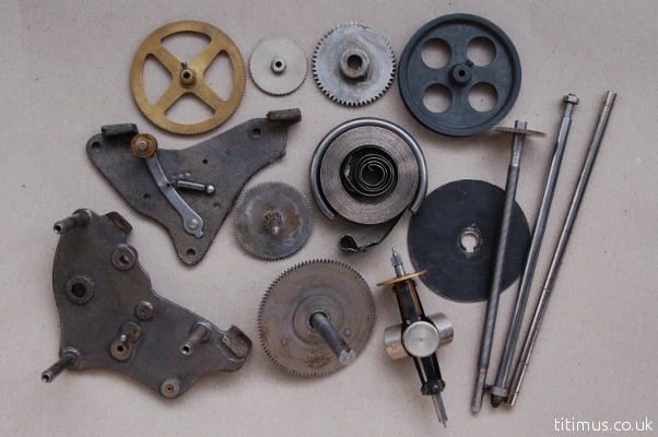 Edison Gem Phonograph Motor Parts Pulley Gears Mandrel Feed Screw